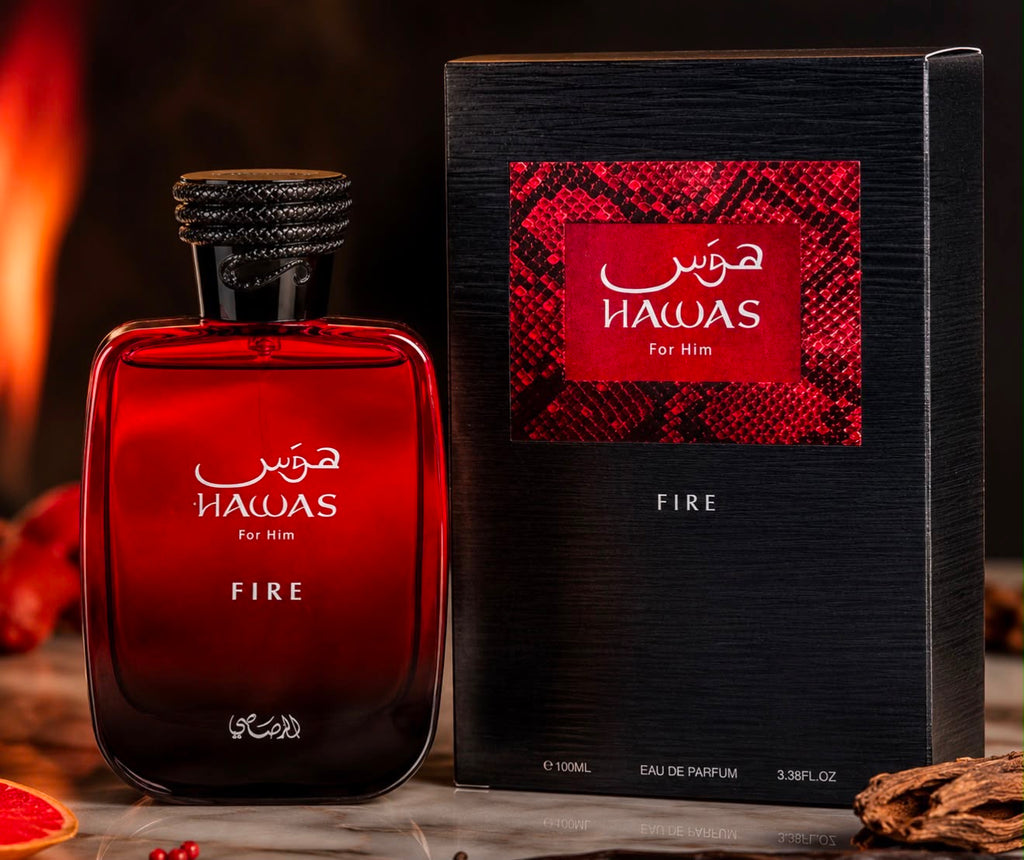 Hajes Fire perfume para hombre  y mujeres ( Rasasi ) 100 ml EAU de parfum lonlasting