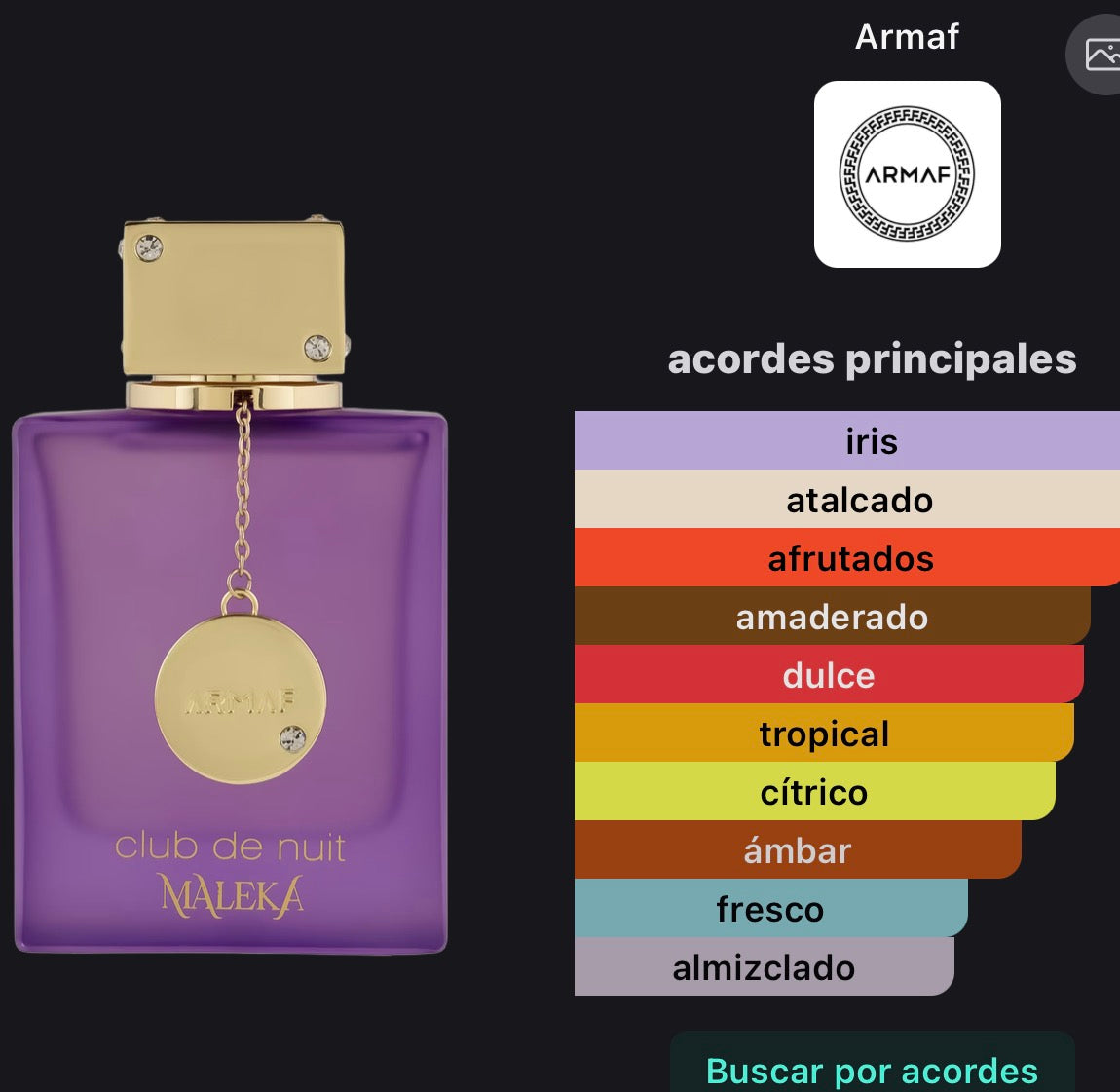 Club de nuit maleka 100 ml for woman EAU de parfum.